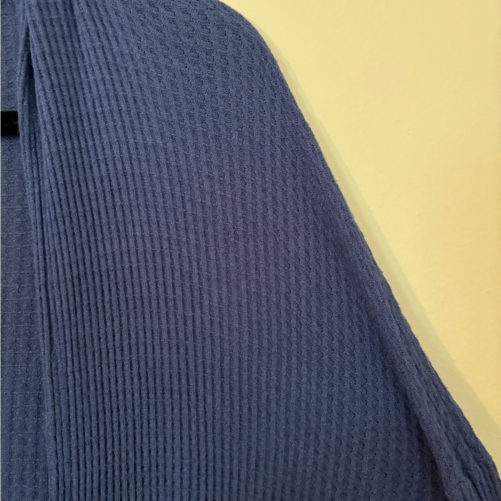 Anthropologie | Sunday in Brooklyn Blue Minnie Waffle Cardigan, Size Medium - Picture 11 of 11